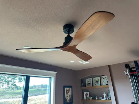 Sofucor 52" Outdoor/Indoor Modern Premium Solid Wood Ceiling Fan with Remote Control