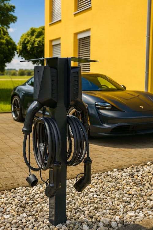 Dual Ladesäule "DUO" speziell für Easee Wallbox - Stele - Standfuß - Ständer