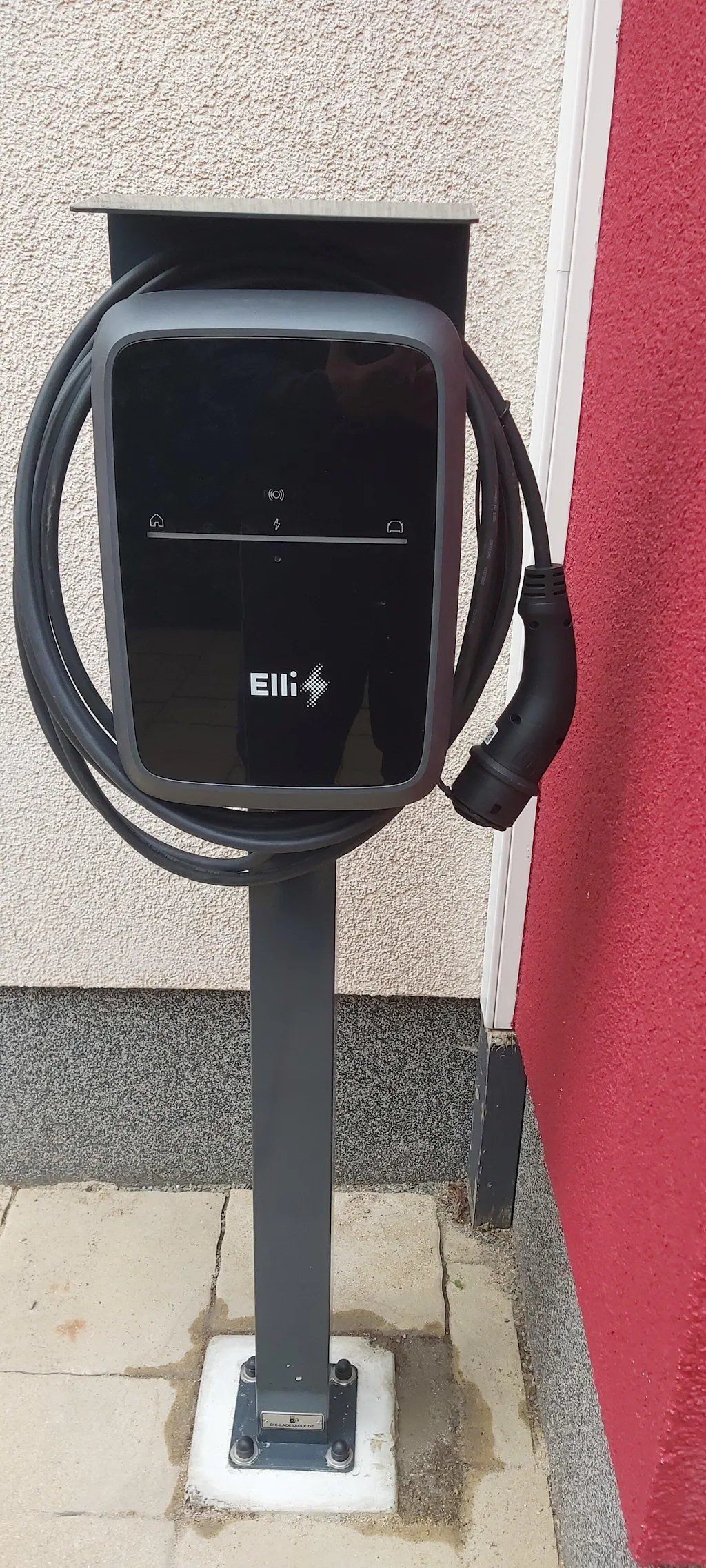 Ladesäule passend für Elli Charger 2 - Audi, Skoda, VW, Seat, Cupra Wallbox  mit Dach | Ständer | Standfuß | Stele