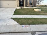 Texas Flag With Black Number - Digital Curb Number