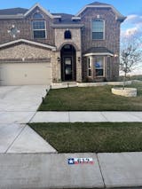 Texas Flag With Black Number - Digital Curb Number