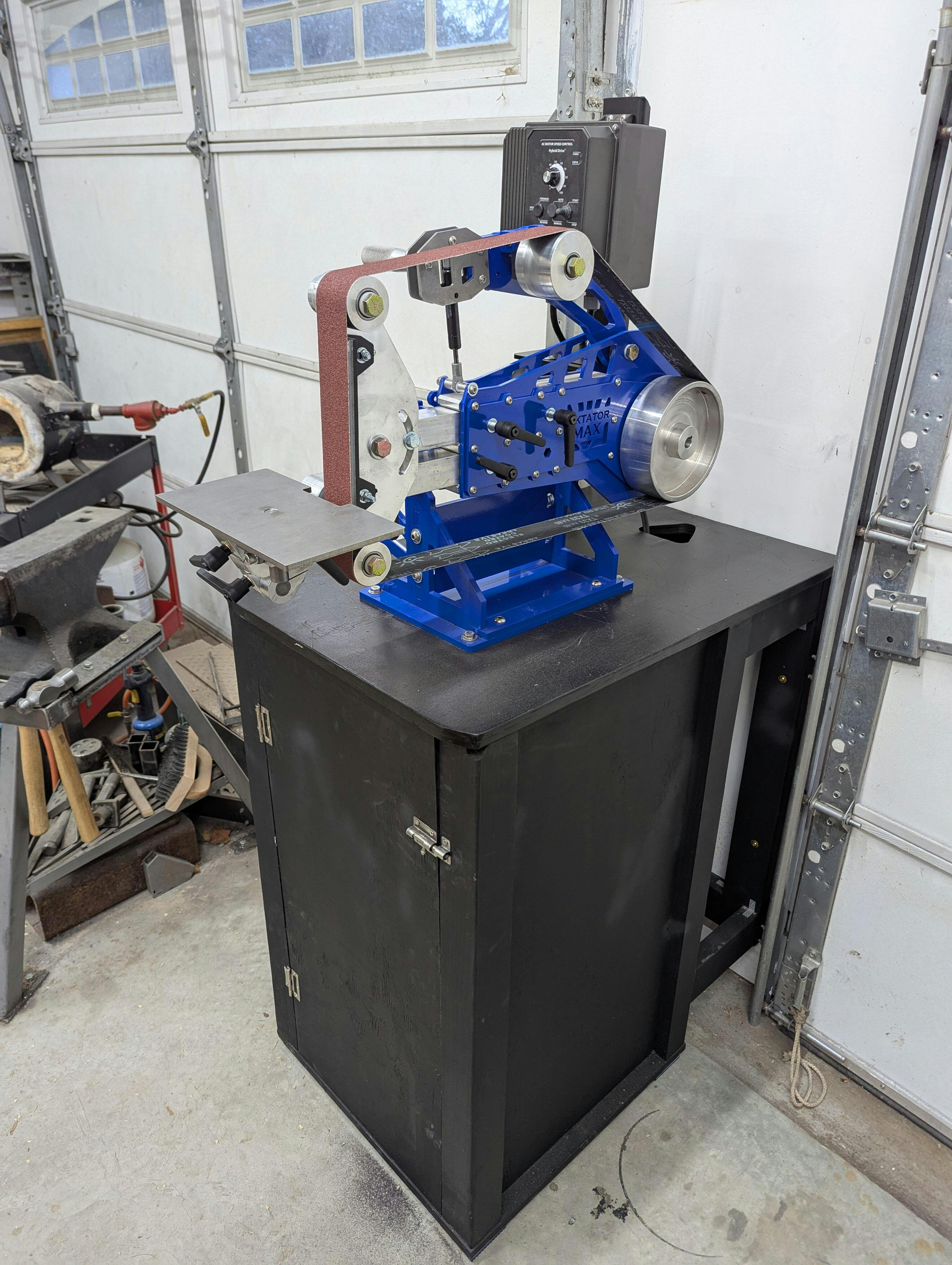 Diktator MAX 2x72 Tilting Belt Grinder Kit - 2HP Motor & VFD