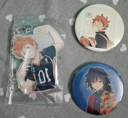 Hinata Haikyuu acrylic keychain (double sided)