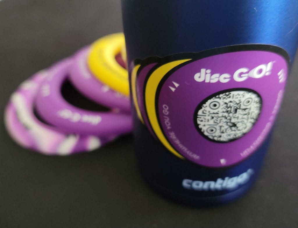 Disc GO! Sticker (Yellow, White & Purple)