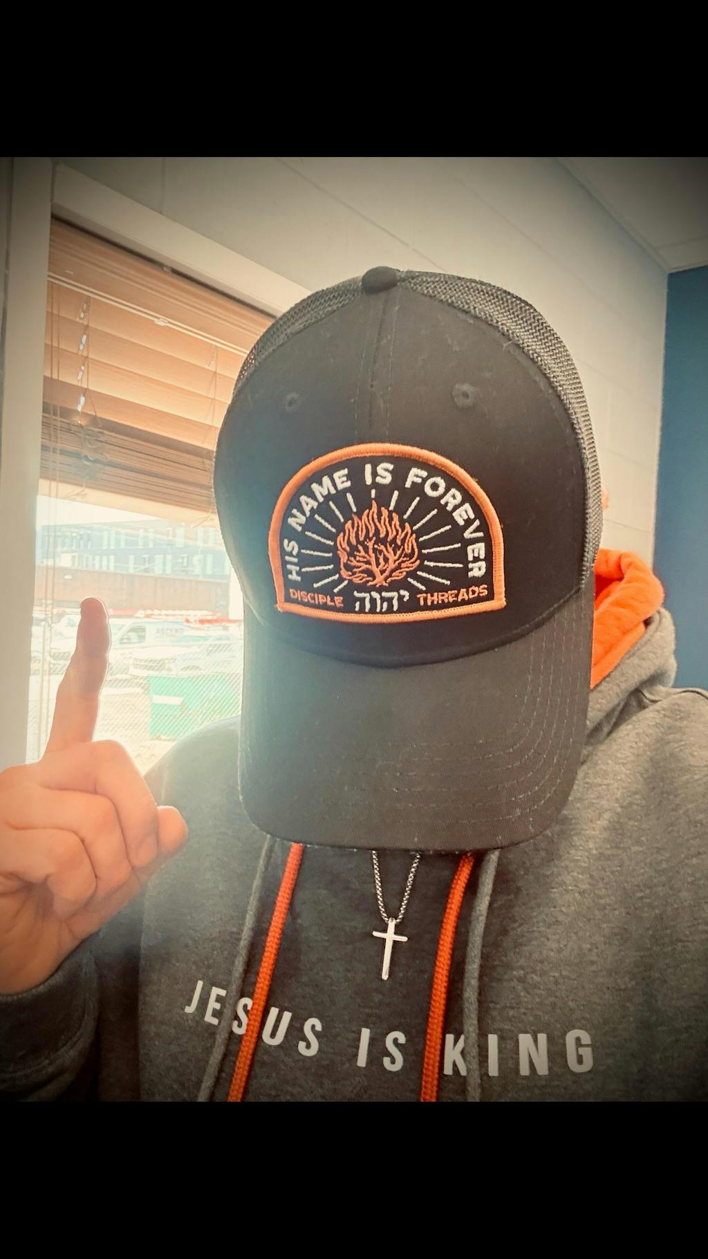 His Name Trucker Patch Hat