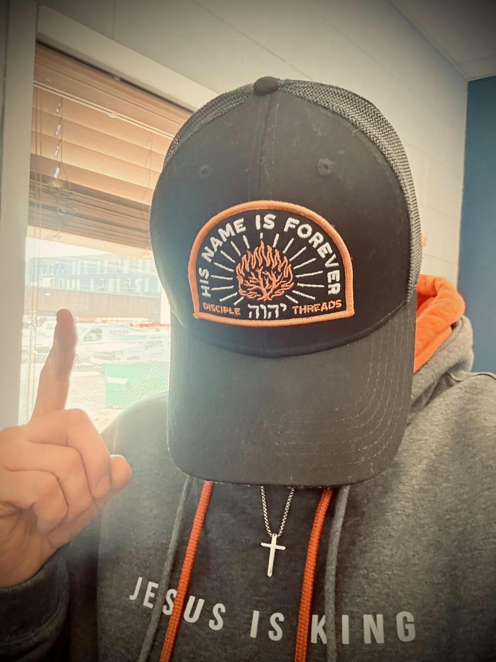 His Name Trucker Patch Hat