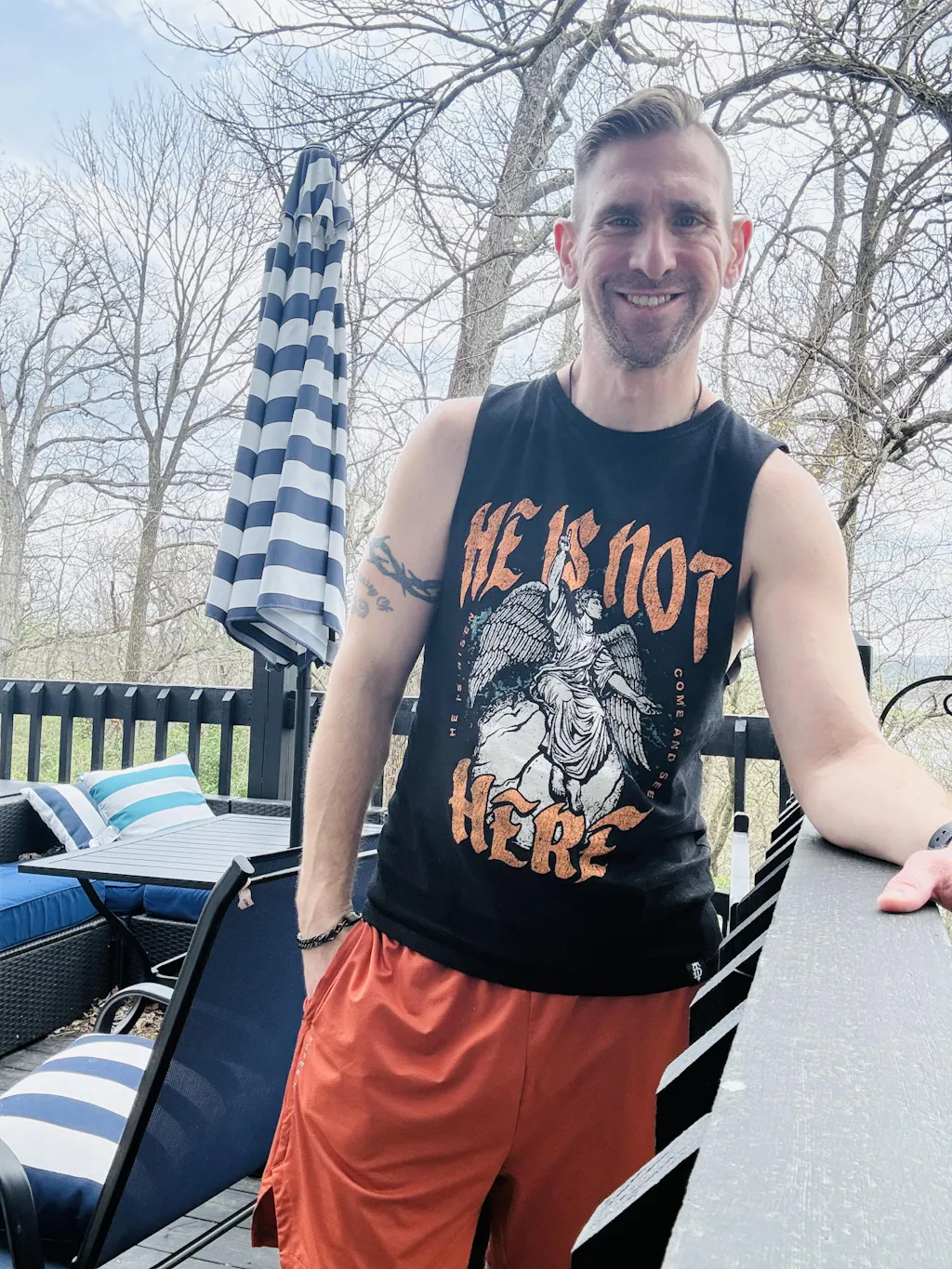 He Is Not Here Cut-Off Tank