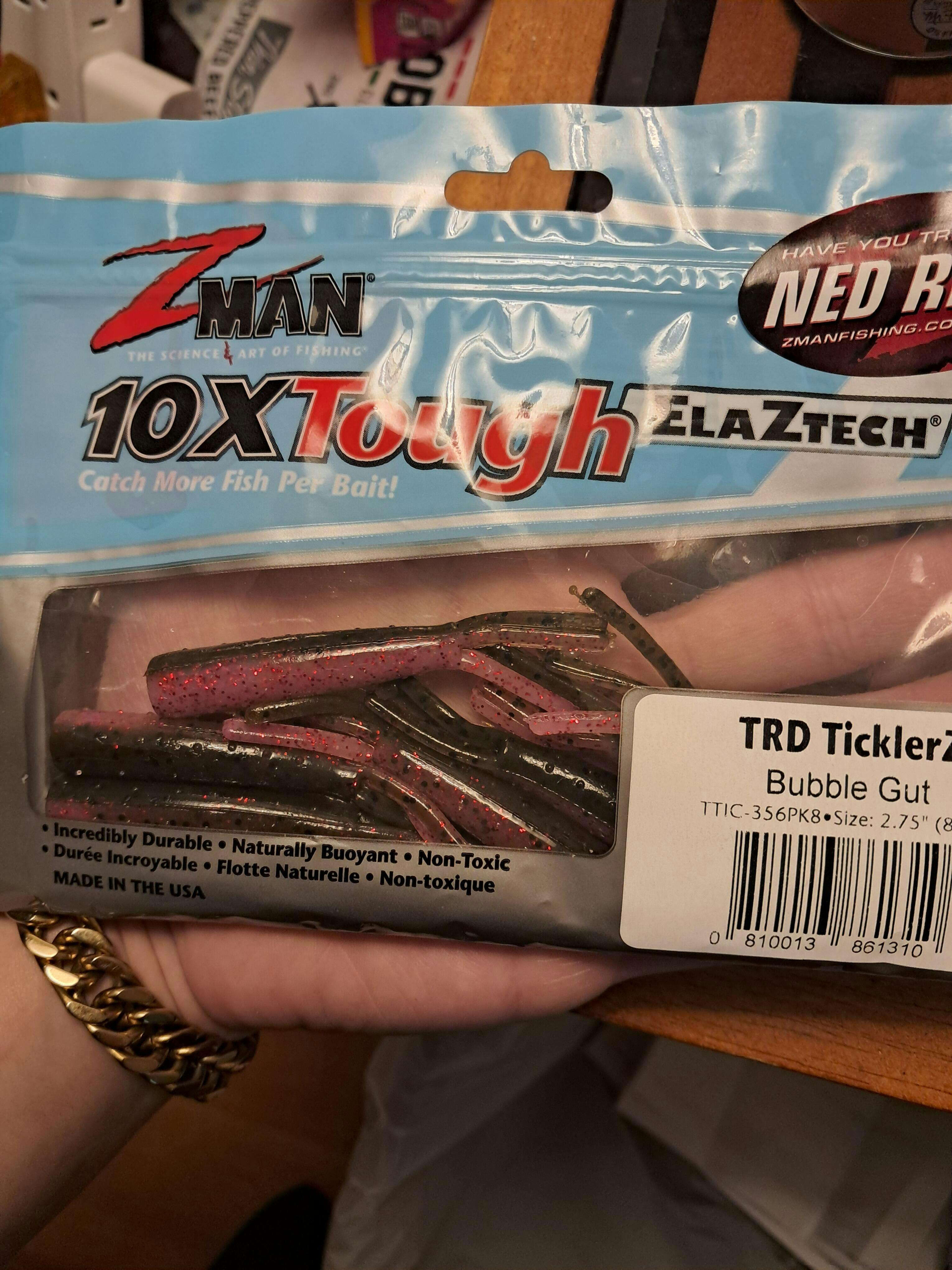 Z-MAN TRD TicklerZ 2 3/4" - Esca In Gomma Per Ned Rig - Confezione Da 8 - Per Spigola E Altro