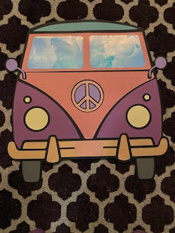 Hippie Bus Van SVG, PNG, PDF, 70's Groovy Disco SVG, Hippie SVG