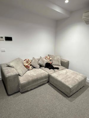 Modular Washable Oversized 2-Seater Sectional in Brown