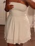 Ruched Layered Tube Mini Dress