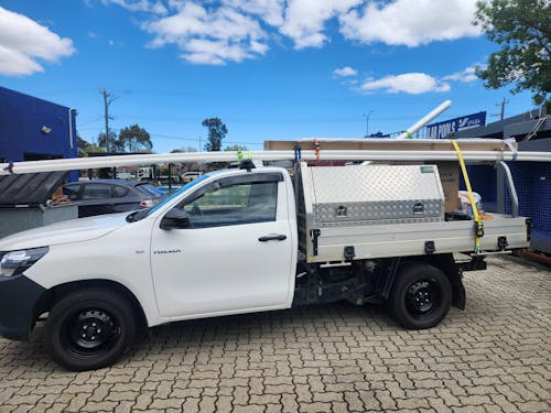 40x40 Square Australian-Made Universal Ladder Rack – Heavy-Duty Steel, Rated to 700 kg, Built for Utes & Trays