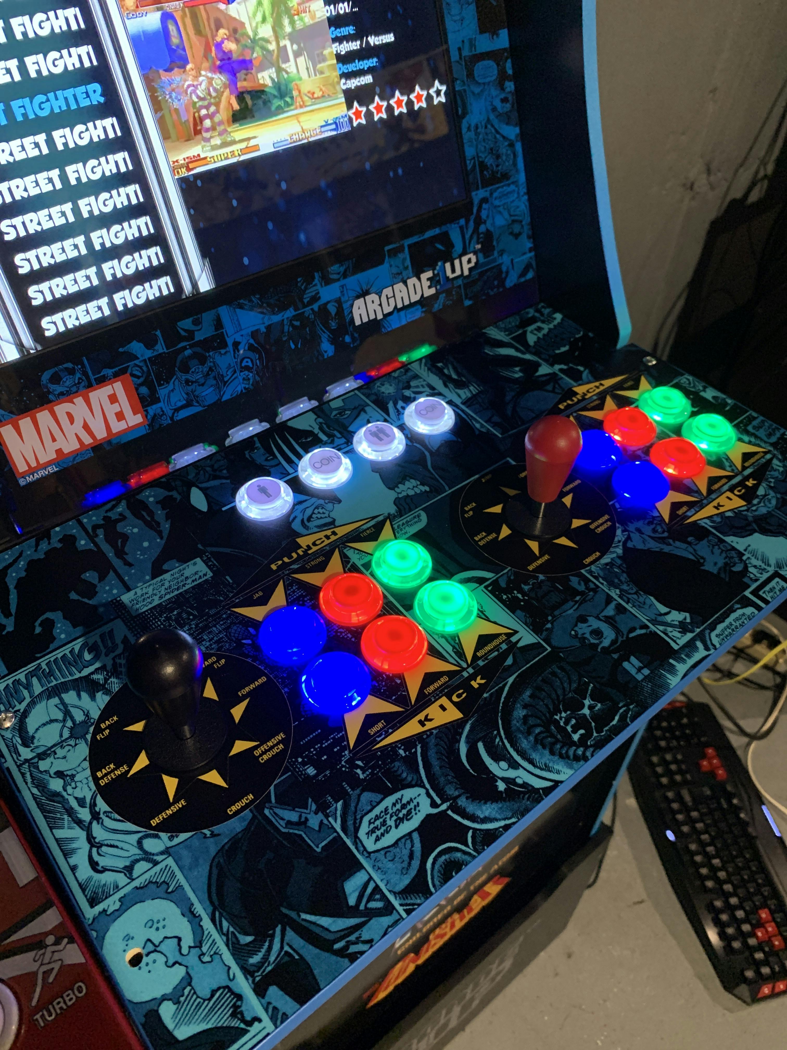 Marvel Super Heroes Upright Arcade Game Control Panel Overlay 