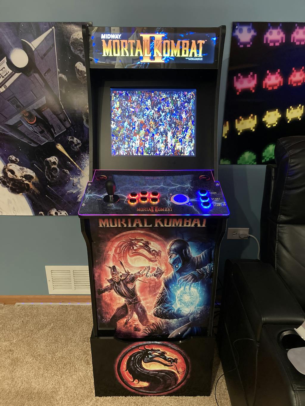 2 inch USB Arcade Trackball LED Blue Ball Compatible With PC Mame Pi