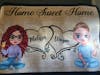Doll Couple Sitting Home Sweet Home Gift Personalized Doormat
