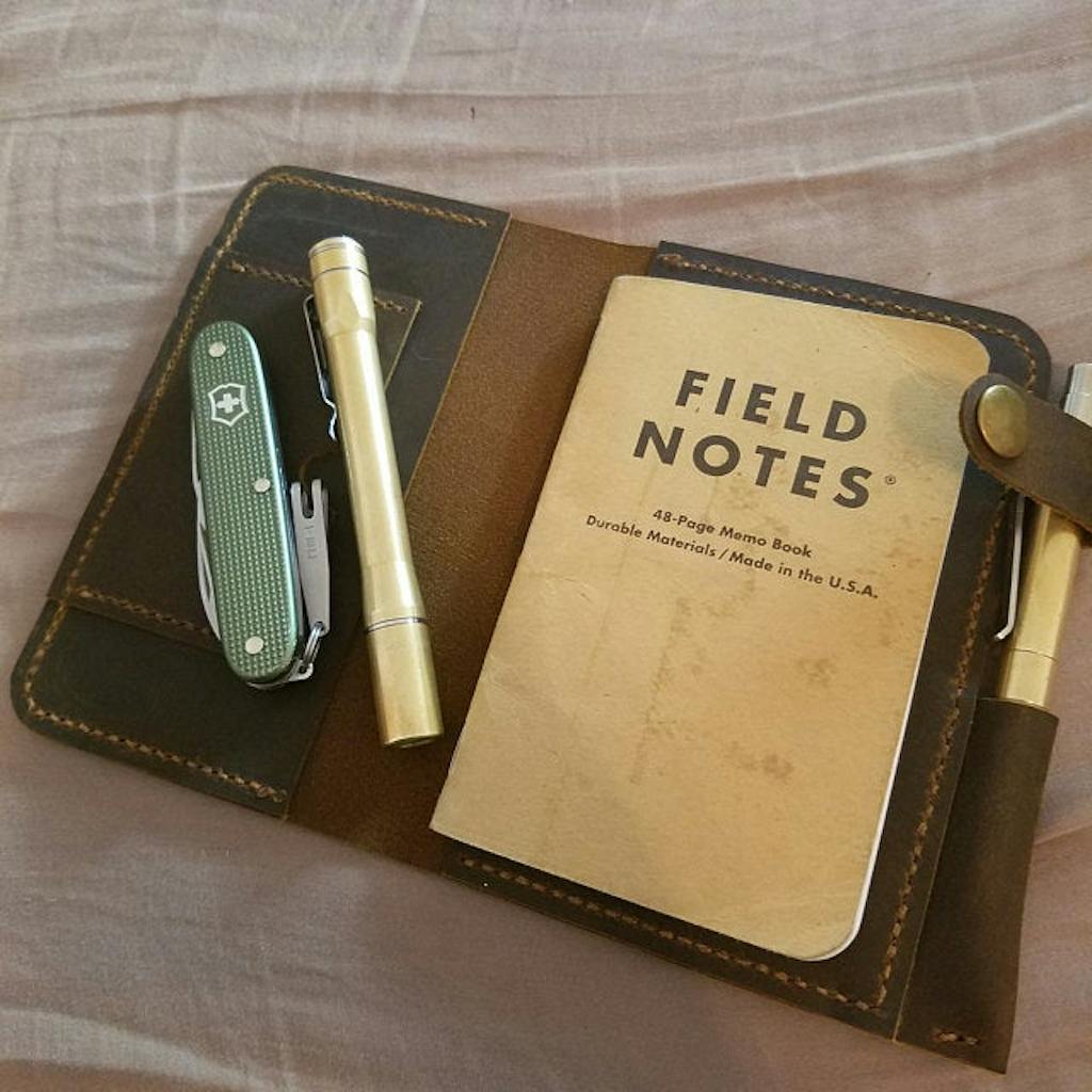 Personalized Leather field notes case wallet – DMleather