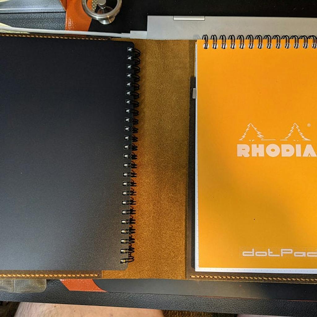 leather rhodia notepad holder cover for RHODIA pad notebook No 16 A5 DMleather