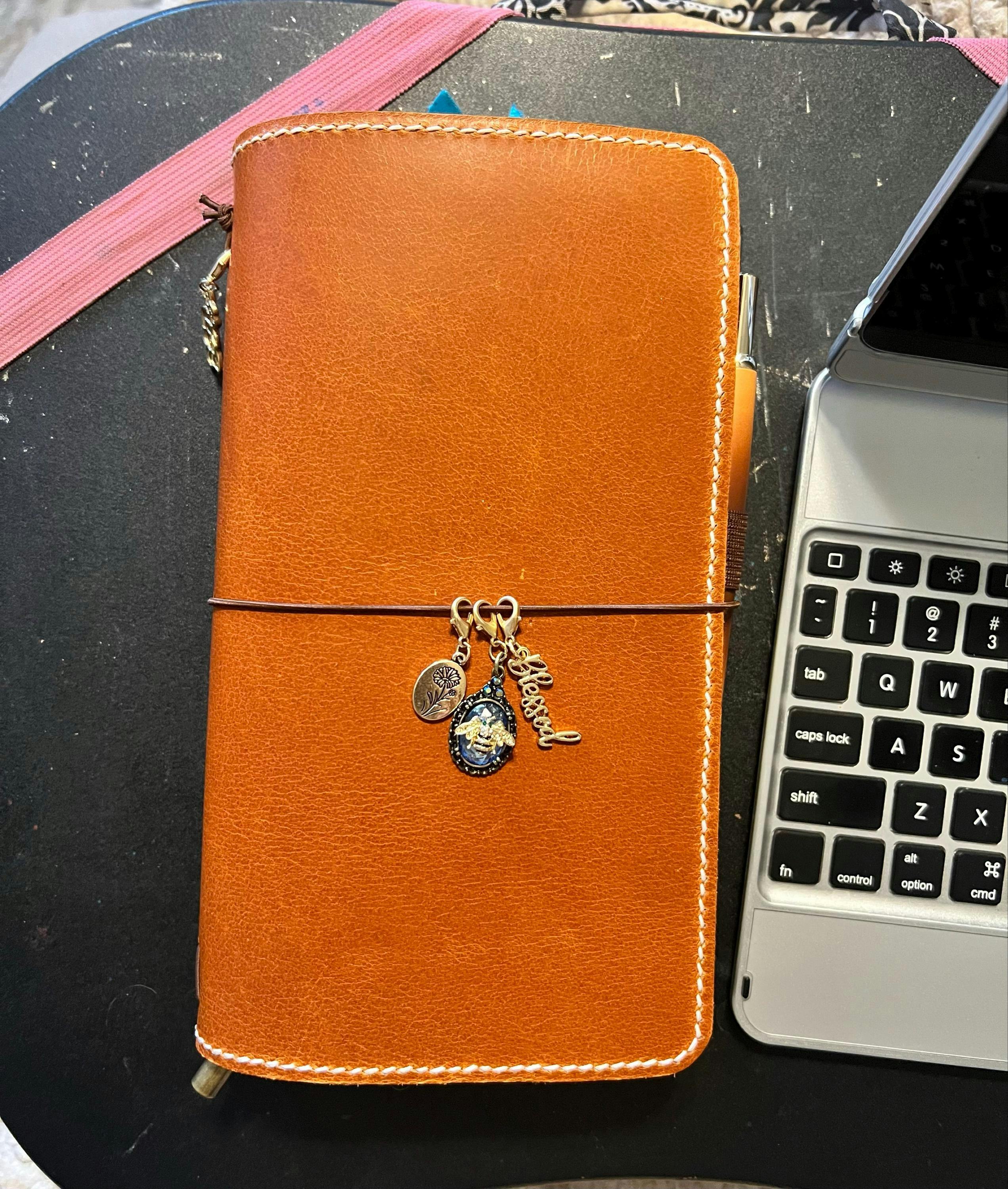 Personalized midori style real leather traveler notebook cover