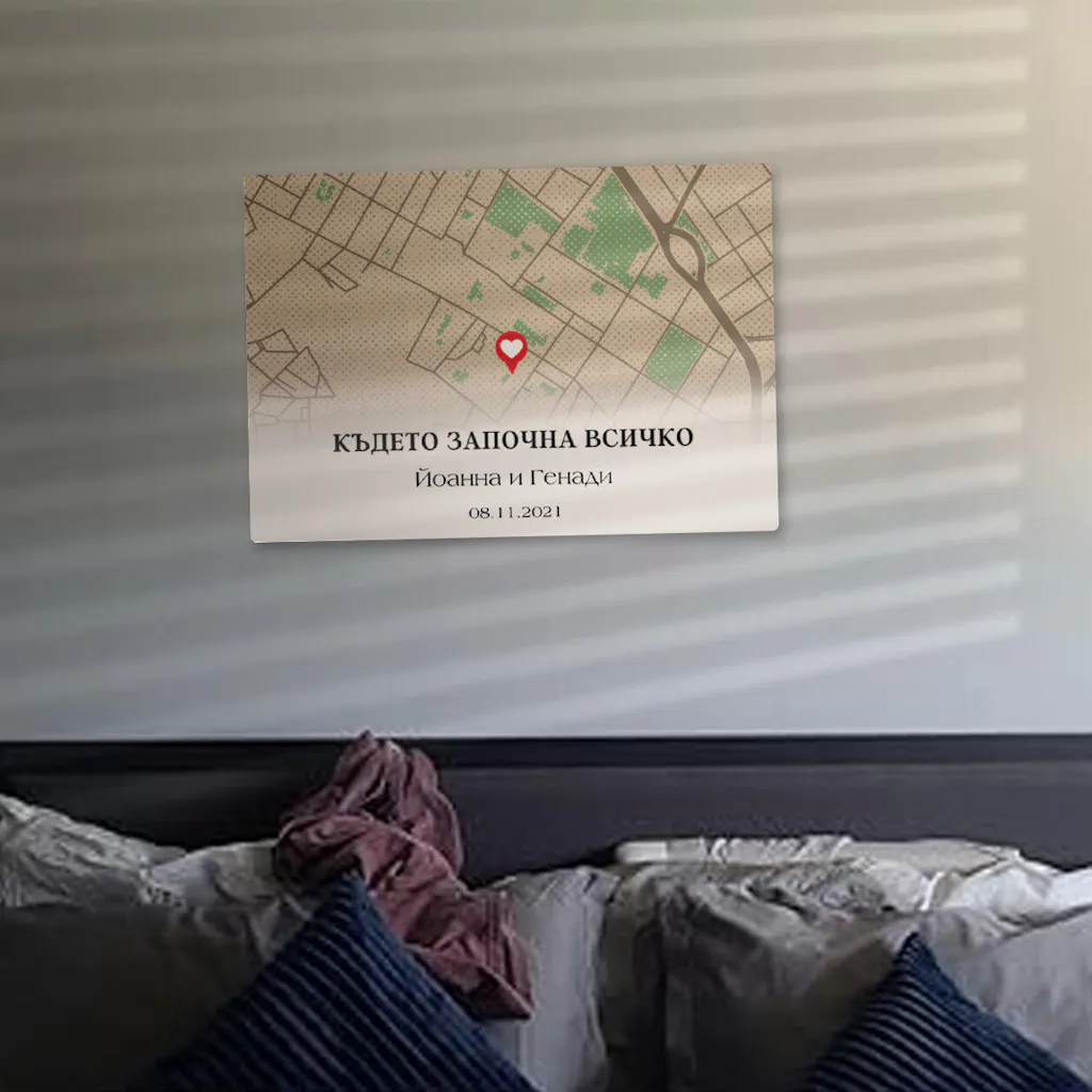 PVC пано - Където започна всичко + карта