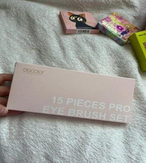 Soft Pink - 15 Pieces Eye Brush Set