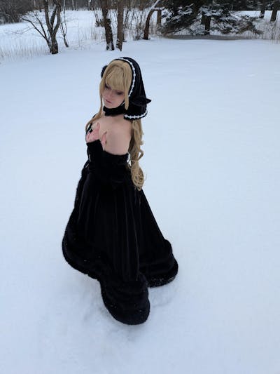 【Ready For Ship】DokiDoki-SR Anime Delicious in Dungeon Cosplay Marcille Donato Costume Dungeon Lord Black Dress