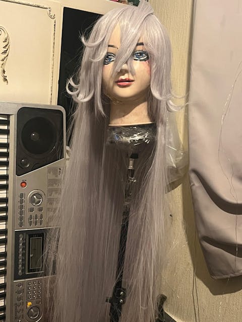 【Ready For Ship】DokiDoki Anime Black Butler Cosplay Undertaker Wig Long Straight White Silver Hair under taker