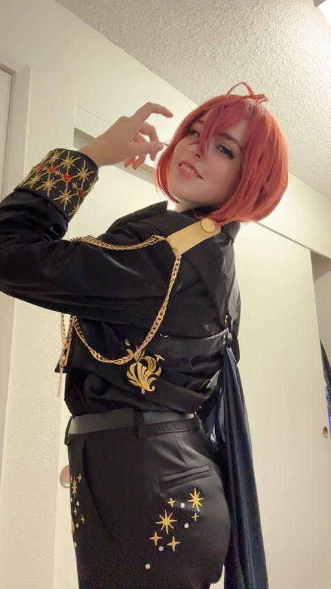 【Size XS-2XL】Dokidoki-R Game Cosplay Black Suit Costume 5th Anniversary