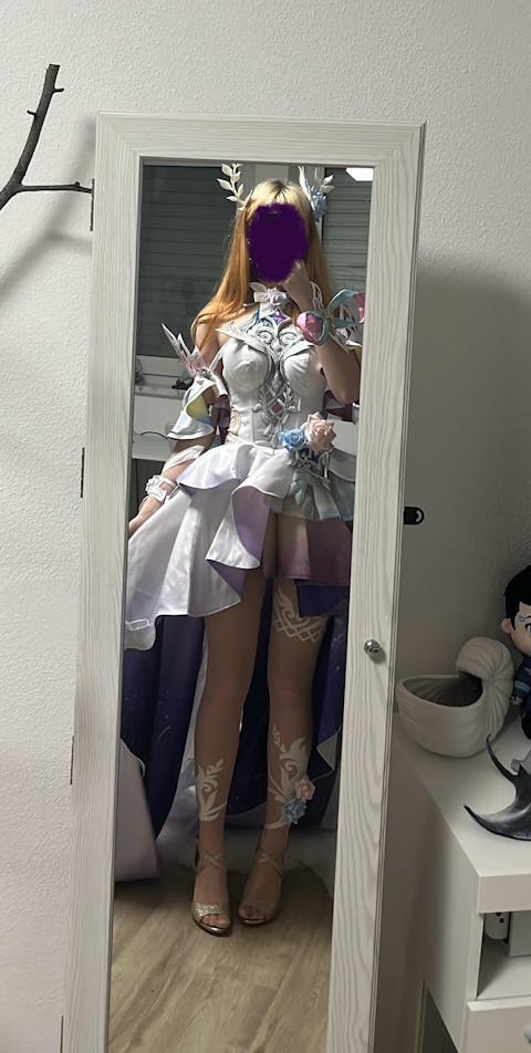 【Size S-2XL】DokiDoki-SR Game Honkai: Star Rail Cosplay Cyrene Diamond Sheen / Laser Sheen Costume Adult Cyrene