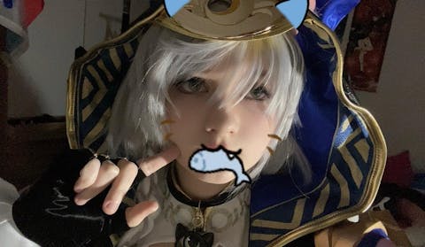 【Ready For Ship】DokiDoki Game Honkai: Star Rail Cosplay Cipher Wig Long Straight Blue Gray White Highlights Hair