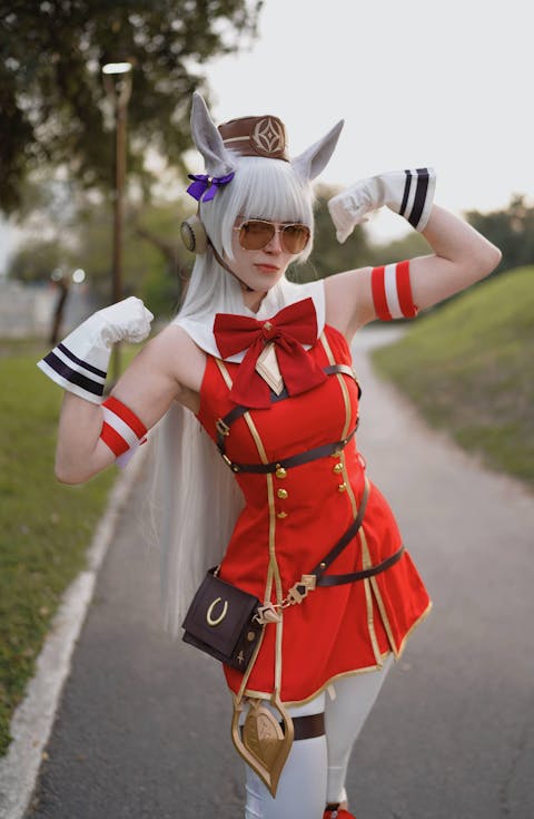 【Ready For Ship】【Size XS-3XL】DokiDoki-R Anime Game Cosplay Costume Red