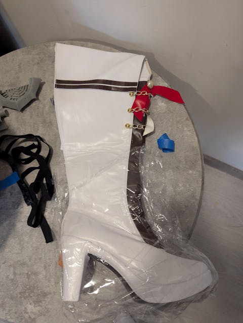 【Partially Ready For Ship】DokiDoki Anime Game Cosplay Women Shoes White Red Black Boots