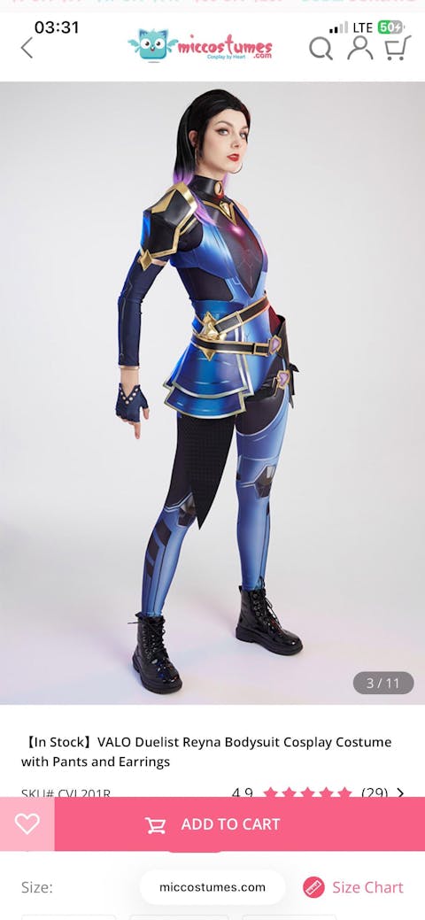 【Ready For Ship】DokiDoki Game Valorant Cosplay Reyna Wig Long Straight Black & Purple Wig