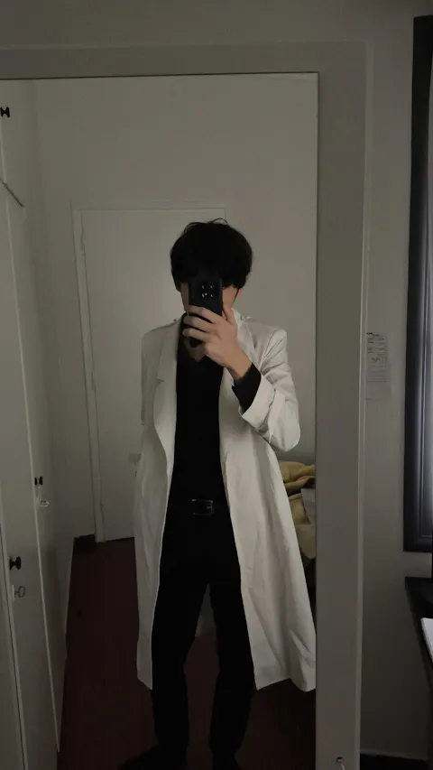 【Size XS-2XL】DokiDoki Manga Omniscient Reader's Viewpoint Cosplay Kim Dokja Costume White Trench Coat