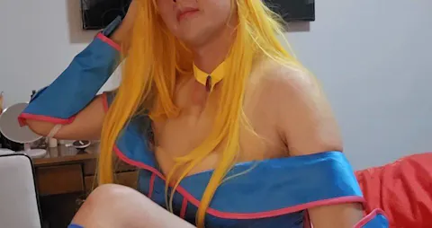 【Ready For Ship】DokiDoki Anime Cosplay Wig DMG Yellow Long Hair