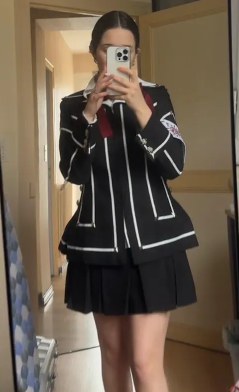 【Size XS-XL】DokiDoki-R Anime Vampire Knight Cosplay Kurosu Yuki Costume Uniform