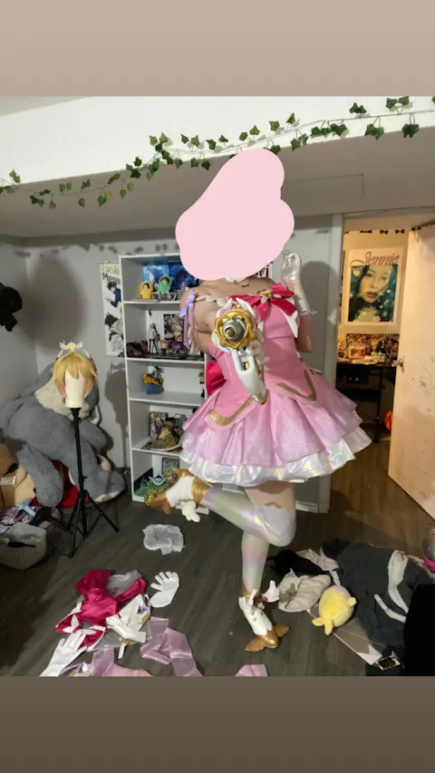 【Partially Ready For Ship】DokiDoki-R Game Cosplay Costume Heart of Hope Magical Girl Pink Black