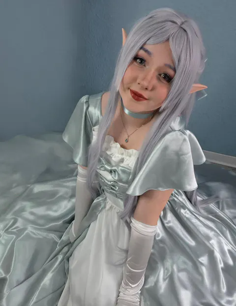 【Size XS-2XL】DokiDoki-R Anime Cosplay Friiereen Costume Shiny / Matte Mint Green Dress