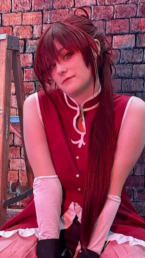 【Ready For Ship】DokiDoki Anime Cosplay Wig Long Curly Red Hair