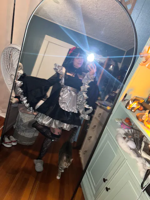 【Partially Ready For Ship】DokiDoki-SR Anime Cosplay Costume Maid Black Dress