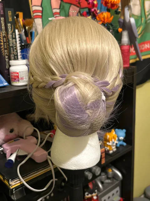 【Partially Ready For Ship】DokiDoki Game Cosplay Wig Short Golden & Purple Hair Dorm