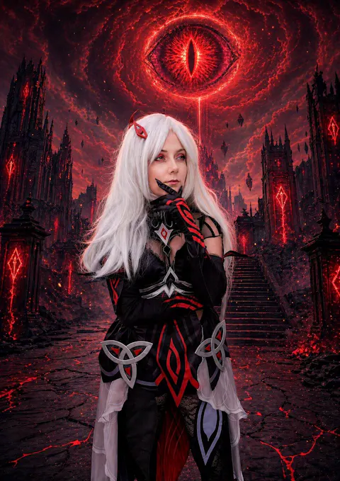 【Partially Ready For Ship】【Size XS-3XL】DokiDoki-N Game Genshin Impact Cosplay Ronova Costume Ruler of Death