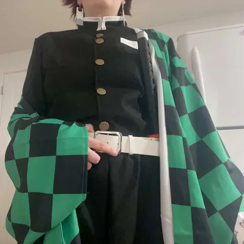 【In Stock】【Size XS-2XL】DokiDoki-R Anime Cosplay Black Green Costume Men