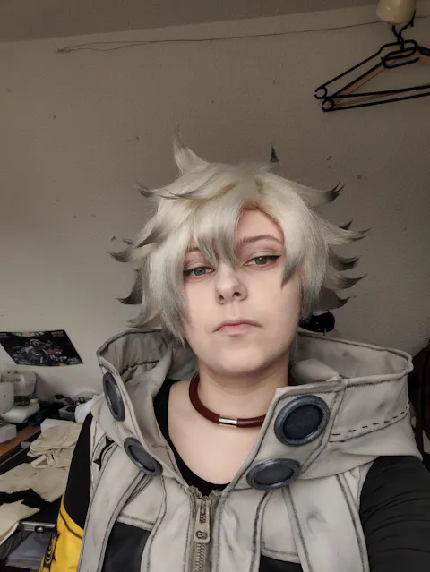 【Partially Ready For Ship】【Front Lace】DokiDoki Anime GACHIAKUTA Cosplay Rudo Surebrec Wig Short White Black Hair