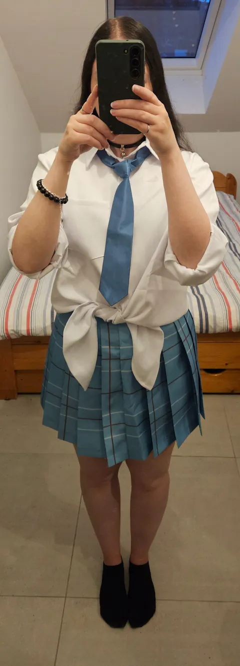 【Ready For Ship】【Last Batch】DokiDoki-SR Anime Cosplay Costume School Uniform White Blue JK