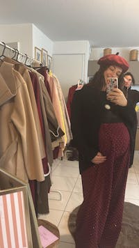 Pantalon Scintillant ÉLYA Bordeaux