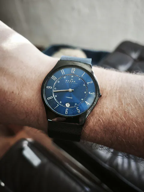 Skagen Danés Hombre Titanium 2004 Ultra Liviano Delgado Leer