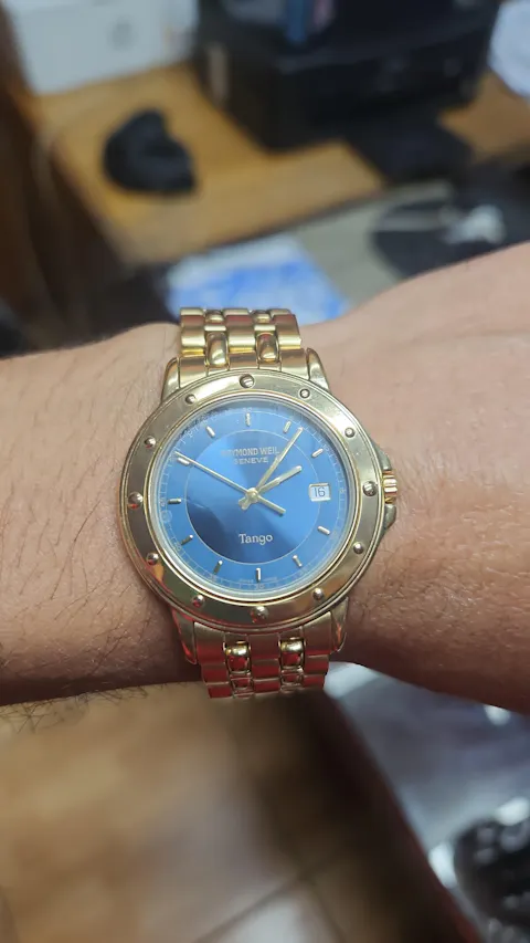 Reloj Raymond Weil Tango Hombre Suizo Vintage 90s Azul 37mm