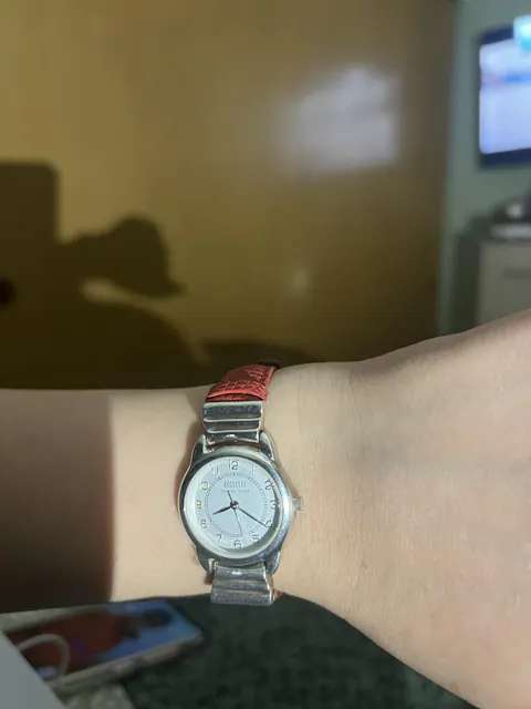 Reloj Ecclissi Mujer Plata 925 Madreperla Rojo Hebilla Plata Pieza Única