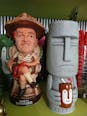 Don The Beachcomber Caricature Tiki Mug - Wooden Donn w/Swizzle Stick