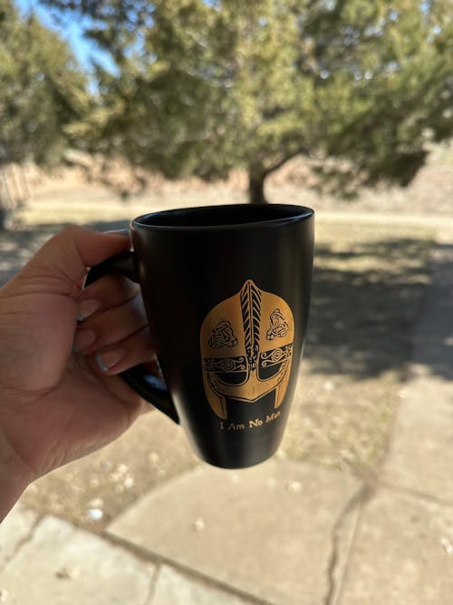 Craft Your Own LOTR-Inspired Hero Mug: Handmade and Customizable.